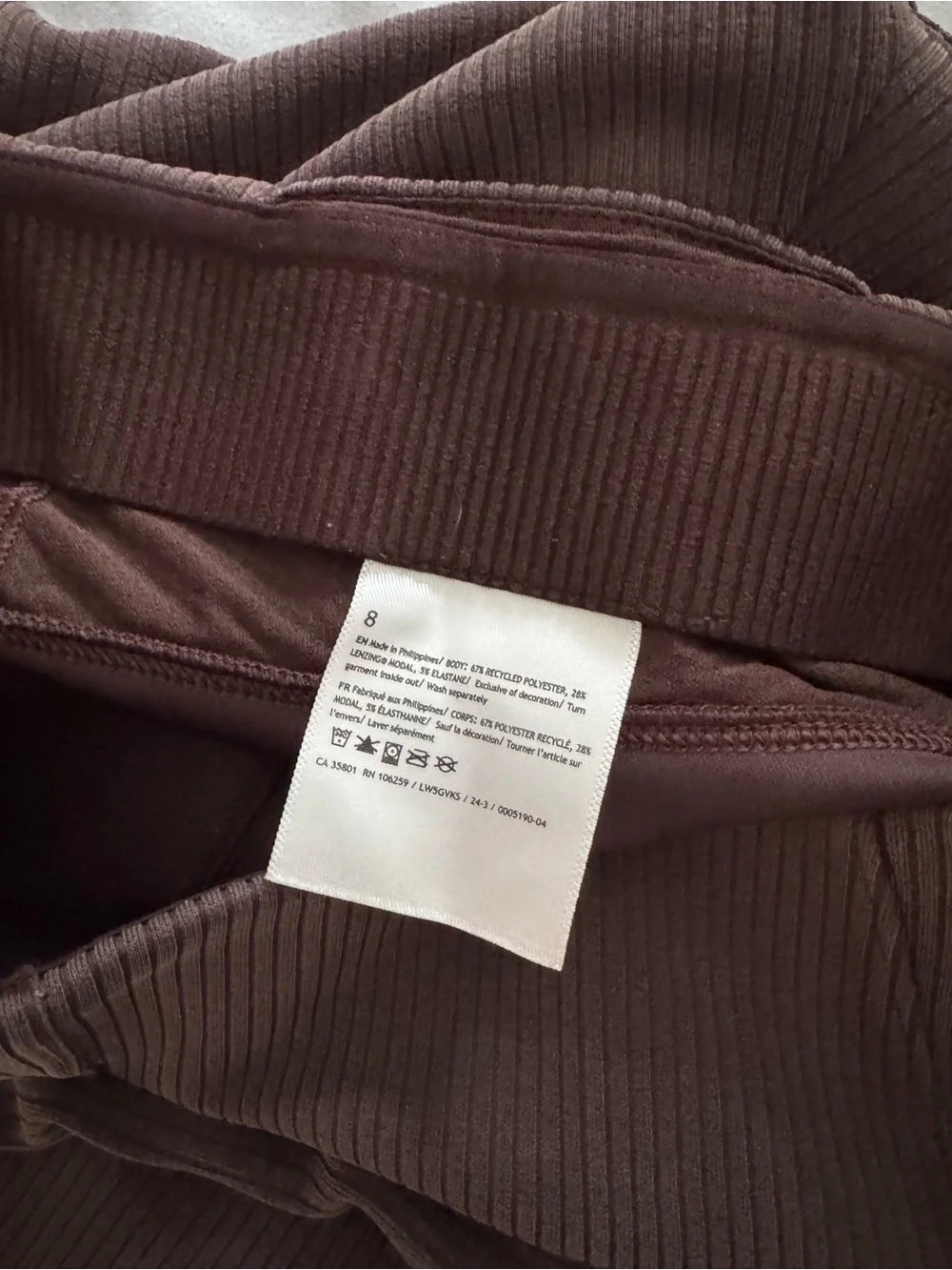 lululemon athletica Ribbed Softstreme Flare Pant in Espresso